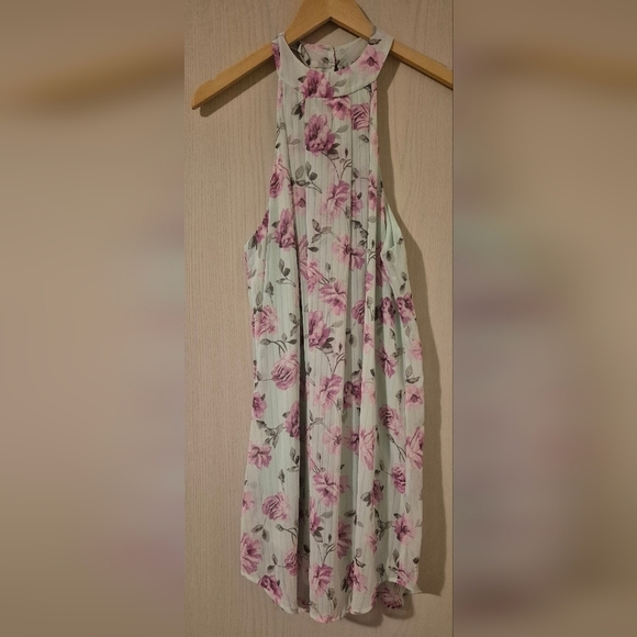 Vibrant Pink and Green Mini Dress - Picture 2 of 5